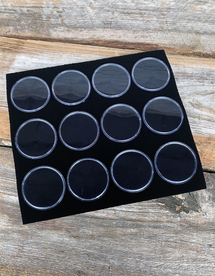 DST2512 = Gem Jar Tray Insert with 12 Jars in Black