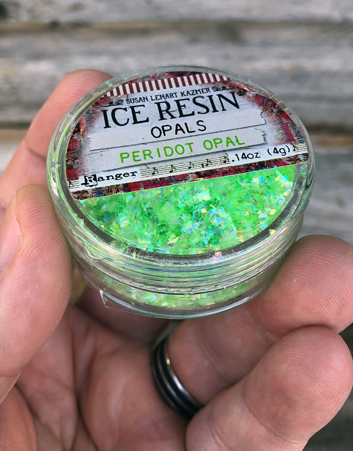 CE776 = Ice Resin Peridot Opal