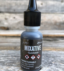 Tim Holtz Alcohol Ink PM4019 = Tim Holtz Adirondack Metallic Mixatives GUNMETAL 0.5oz