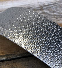 ASP3020 = Patterned Aluminum Sheet ''O Positive'' 2'' x 6'' 20ga