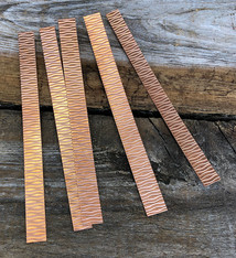 CSP337 = Patterned Copper Strips "wave" 6" x 1/2"  24ga (Pkg of 5)