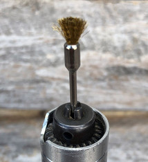 BU1450 = BRASS MOUNTED END BRUSH  1/4'' CRIMPED - 3/32'' mandrel (Doz)