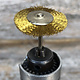 BU1470 = BRASS MOUNTED WHEEL BRUSH 1''dia CRIMPED - 3/32'' mandrel (Doz)