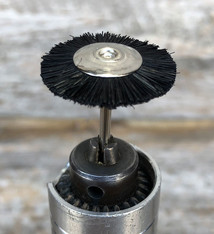 BU1410 = Mounted Wheel Brush 1''dia STIFF - 3/32'' mandrel (Doz)