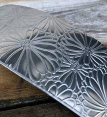 ASP4620 = Patterned Aluminum Sheet ''Mum's the Word'' 2'' x 6'' 20ga