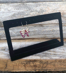 DER1148 = VELVET EARRING STANDS OPEN FRONT 7-5/8'' x 4-1/2'' HIGH