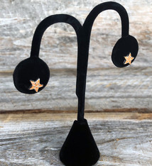 DER1242 = Black Value Velvet Earring Display 4-3/4'' high (Pkg of 3)