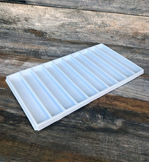 DIS6810B = Plastic Tray Insert 10 Spaces 1/2'' Deep - White (Pkg of 3)