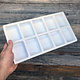 DIS6810 = Plastic Tray Insert 10 Spaces 1'' Deep - White (Pkg of 3)