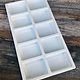 DIS6810 = Plastic Tray Insert 10 Spaces 1'' Deep - White (Pkg of 3)