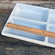 DIS6804 = Plastic Tray Insert 4 Spaces 1-3/8" Deep - White (Pkg of 3)