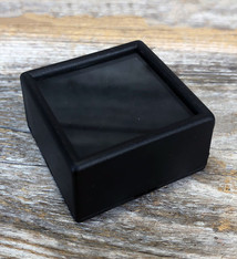 DST5005 = Gem Box with Glass Top & Foam Insert 1-1/2'' Square Black (Pkg of 50)