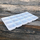 DIS6815 = Plastic Tray Insert 15 Spaces 1-3/8'' Deep - White (Pkg of 3)