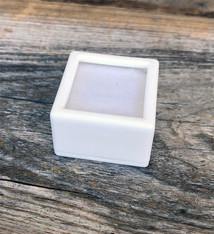 DST4004 = Gem Box with Glass Top & Foam Insert 1'' Square White (Pkg of 50)