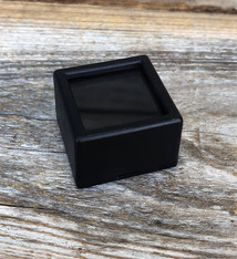 DST5004 = Gem Box with Glass Top & Foam Insert 1'' Square Black (Pkg of 50)