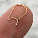 804F-02 = Gold Filled Kidney Earwire .022'' Wire (Pkg of 6)