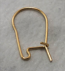 804F-02 = Gold Filled Kidney Earwire .022'' Wire (Pkg of 6)