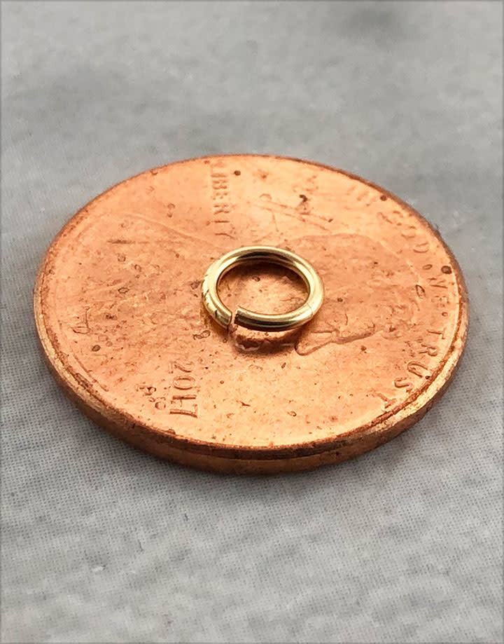 900F-4.0 = Jump Ring 3.8mm ID x .030'' Wire Gold Filled (Pkg of 10)