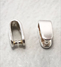 910S-46 = Pinch Bail Sterling Silver 4.1 x 7.4mm High (Each)