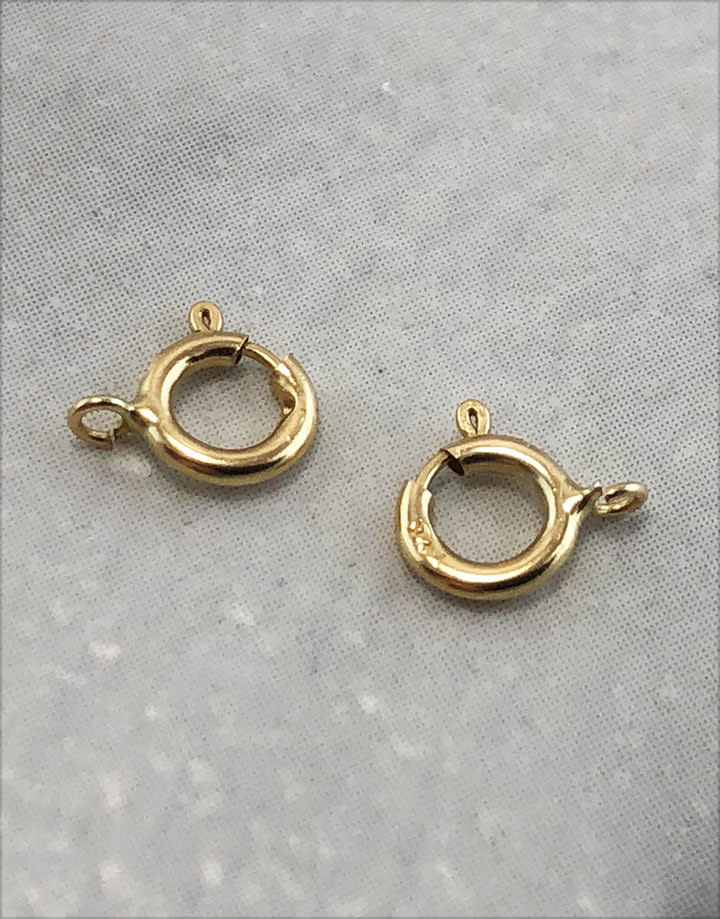 911-01 = Standard Spring Ring Clasp 4.5mm 14KY Gold