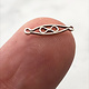 5140S-07 = STERLING SILVER INFINITY SPACER with 2 RINGS (EACH)