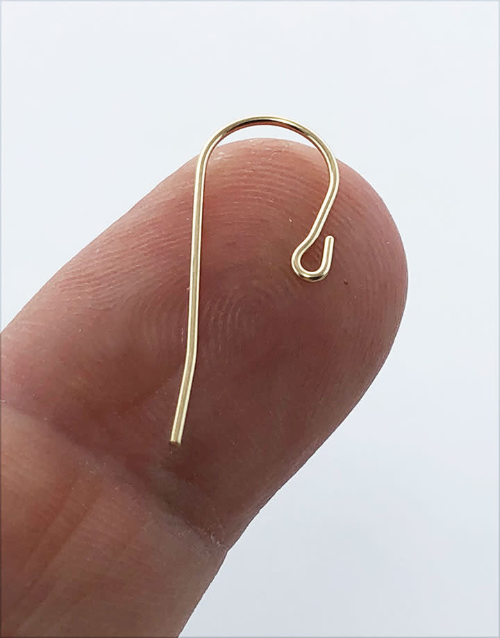 803F-07 = Gold Filled Earwire with Loop End 0.027'' Wire (Pkg of 10)