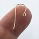 803F-07 = Gold Filled Earwire with Loop End 0.027'' Wire (Pkg of 10)