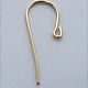 803F-07 = Gold Filled Earwire with Loop End 0.027'' Wire (Pkg of 10)