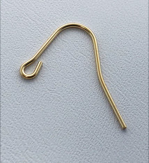 803F-08 = Gold Filled Earwire with Loop End 0.029'' Wire (Pkg of 10)