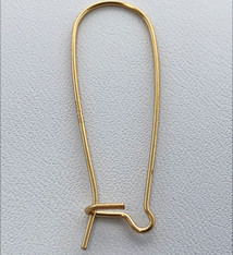 803F-16 = GOLD FILLED KIDNEY EARWIRE 35.0mm