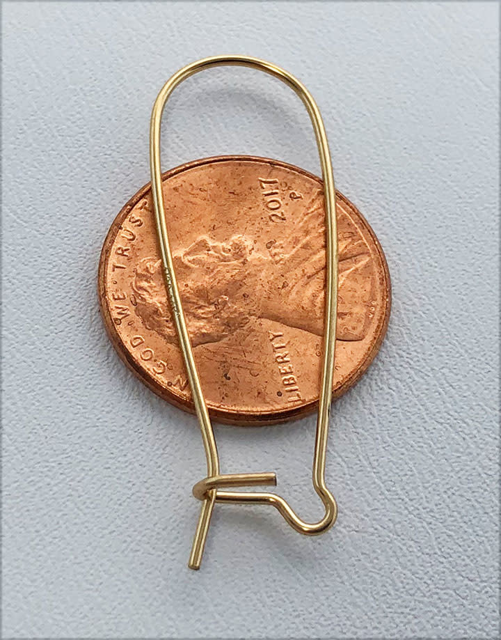 803F-16 = GOLD FILLED KIDNEY EARWIRE 35.0mm