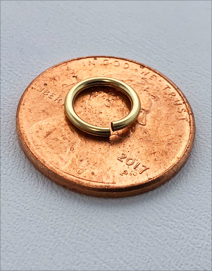 900F-6.0 = Jump Ring 6mm ID x .040'' Wire Gold Filled (Pkg of 10)