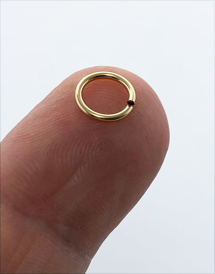 900F-6.0 = Jump Ring 6mm ID x .040'' Wire Gold Filled (Pkg of 10)