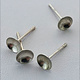 964S-45 = Sterling Silver Earring Post & 4mm Cup with 030x3/8'' Post (Pkg of 4)