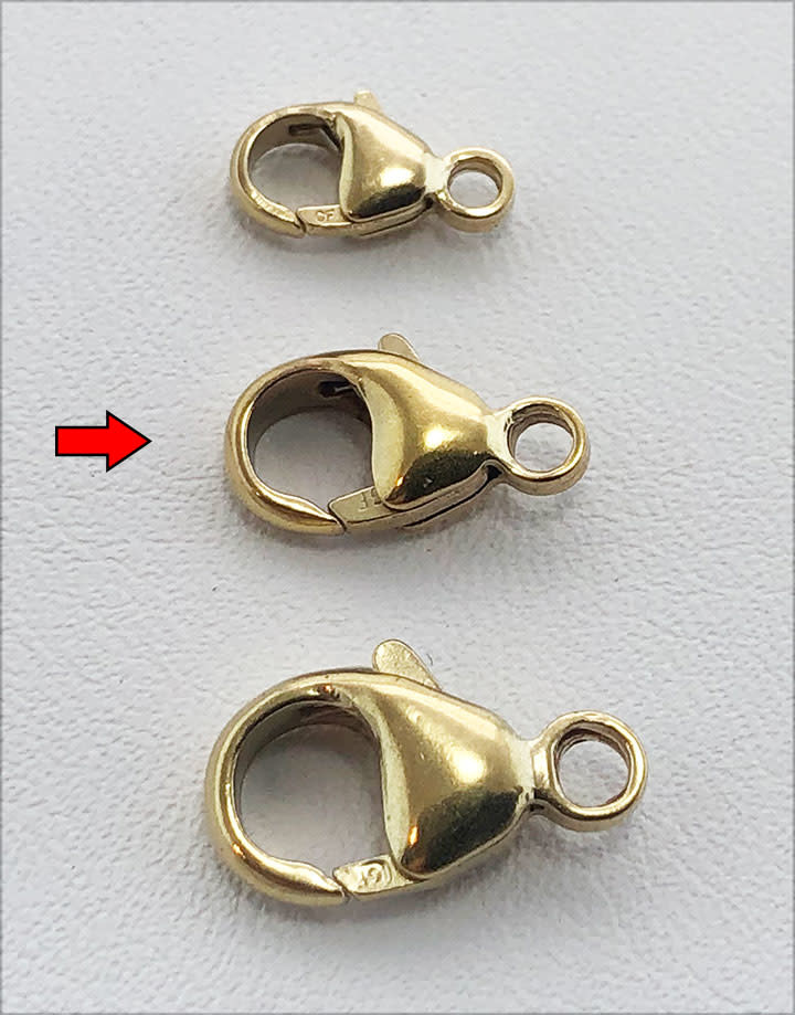 912F-42 = Trigger Clasp 6 x 11.5mm Gold Filled (EACH)