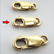 912F-04 = Lobster Clasp with Jump Ring 4.3 x 11.5mm Gold Filled (EACH)