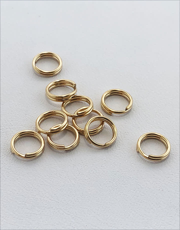 901F-03 = Split Ring 6.5mm Round Gold Filled (Pkg of 10)