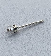 110S-3.0 = Sterling Silver Snap-in Earring 4 Prong 3mm Round (Pkg of 10)