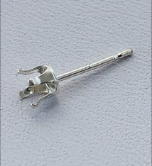 110S-4.0 = Sterling Silver Snap-in Earring 4 Prong 4mm Round (Pkg of 10)