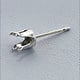 110S-5.0 = Sterling Silver Snap-in Earring 4 Prong 5mm Round (Pkg of 10)