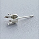 110S-6.0 = Sterling Silver Snap-in Earring 4 Prong 6mm Round (Pkg of 10)