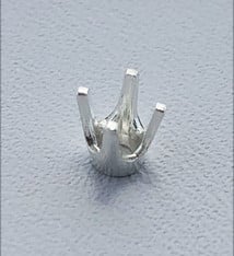 120S-3.5 = Sterling 4 Prong Round Head 3.5mm (Pkg of 5)
