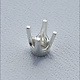 120S-3.5 = Sterling 4 Prong Round Head 3.5mm (Pkg of 5)