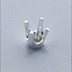 120S-4.0 = Sterling 4 Prong Round Head 4.0mm (Pkg of 5)