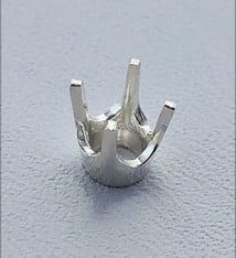 120S-5.0 = Sterling 4 Prong Round Head 5.0mm (Pkg of 5)