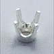 120S-6.5 = Sterling 4 Prong Round Head 6.5mm (Pkg of 2)