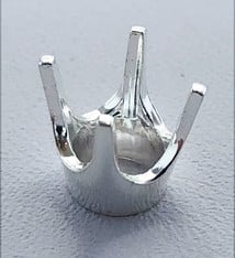 120S-8.0 = Sterling 4 Prong Round Head 8.0mm (Pkg of 2)