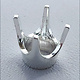 120S-8.0 = Sterling 4 Prong Round Head 8.0mm (Pkg of 2)