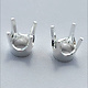 120S-8.0 = Sterling 4 Prong Round Head 8.0mm (Pkg of 2)