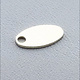 208S-08 = Sterling Silver Chain Tag Oval 9.8x5.5mm (Pkg of 5)